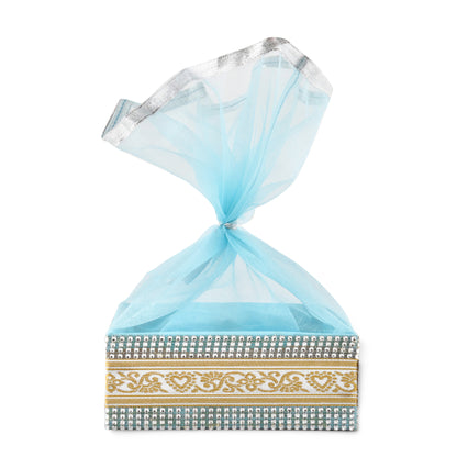 Sky Blue Gift Basket with Lace | Wedding & Return Gift Packaging