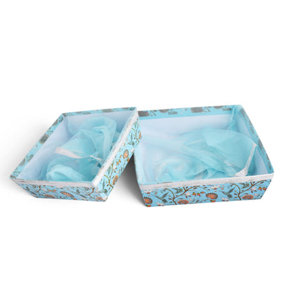 Blue Bird Print Gift Hamper Basket | Wedding & Return Gift Basket