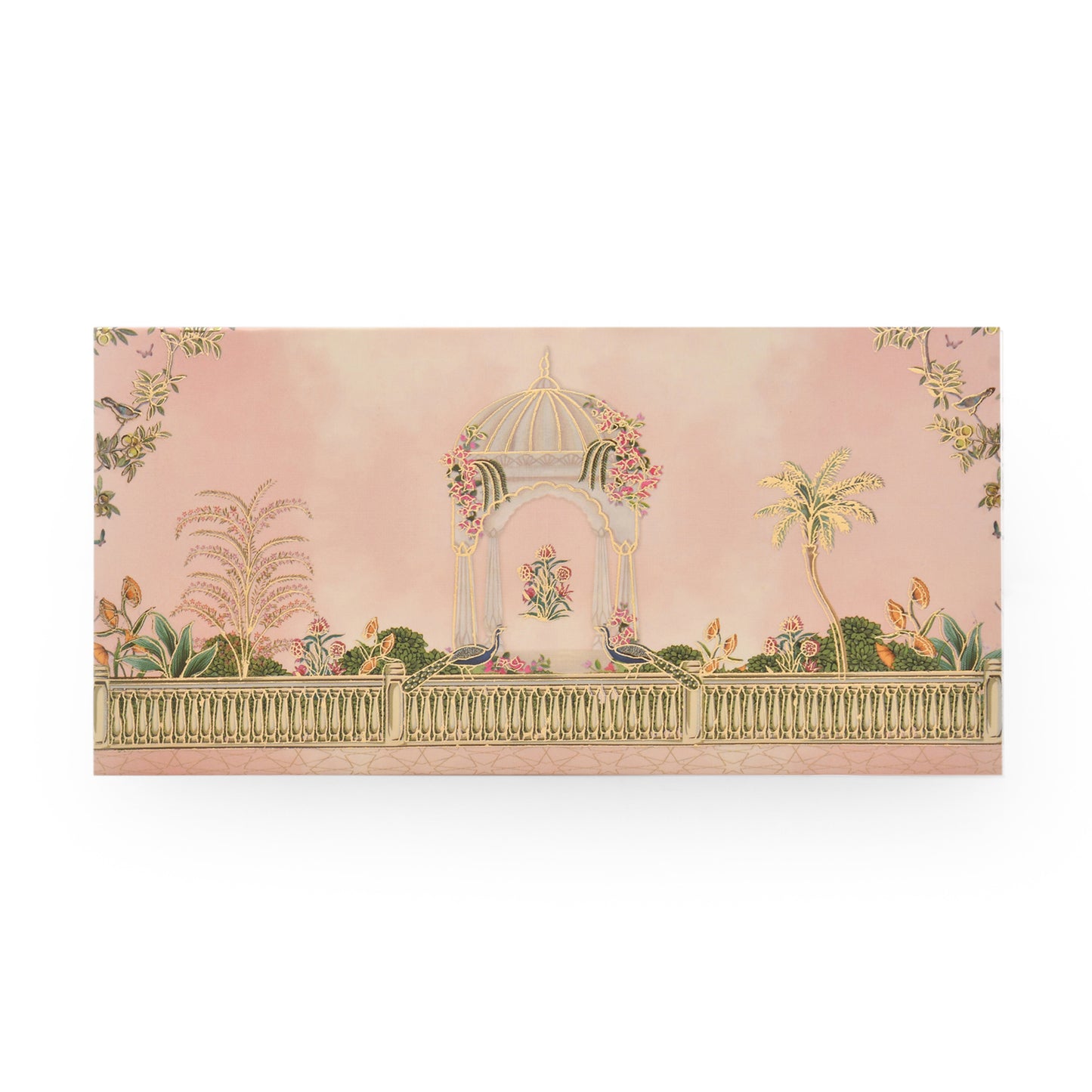 Pink Garden Theme Peacock Envelope