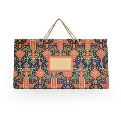 Traditional Paisley Motif Printed Paper Gift Bag 14.4 × 9.4 × 7.5 Inch | Luxury Hamper & Gift Packaging