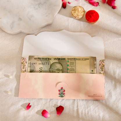 Pink Garden Theme Peacock Envelope