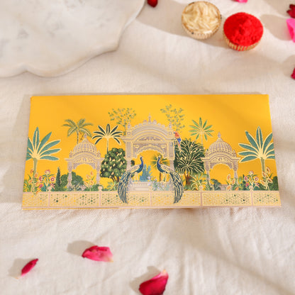 Yellow Garden Print Matte Envelope