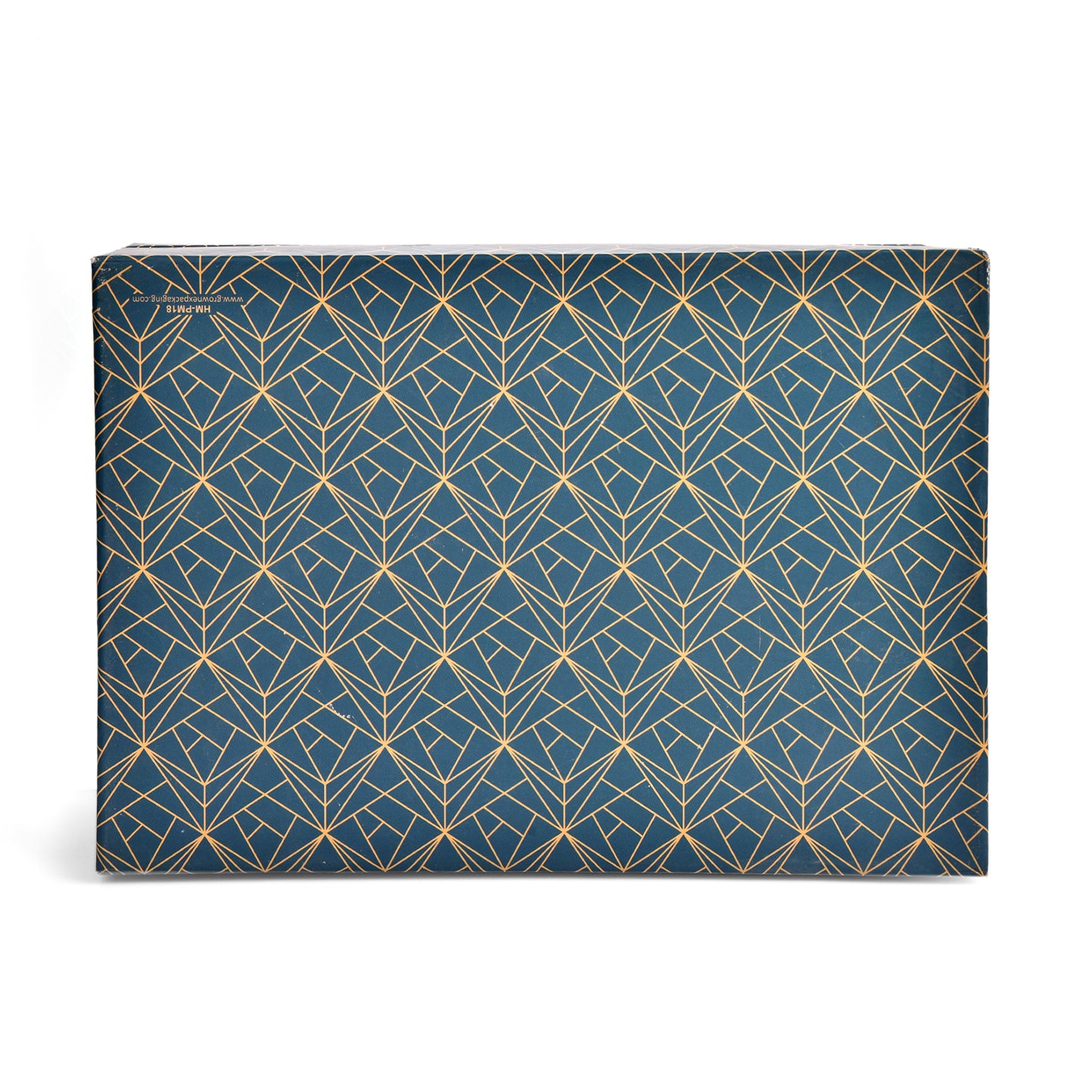 Dark Green Border with Mid-Century Modern Print Rigid Gift Box – Premium Hamper with 5-Cavity Tray & Dual Glass Jars