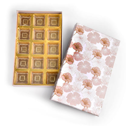 Floral Print 15 Cavity Chocolate Box