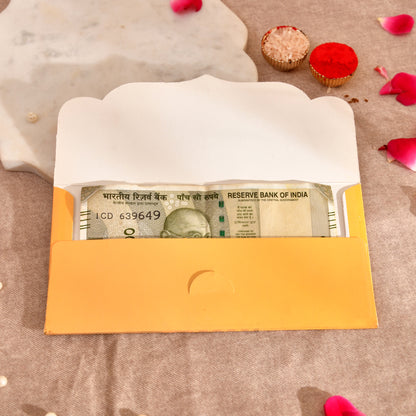 Personalised Yellow Elephant Foil Print Envelope 18.42x8.89 cm