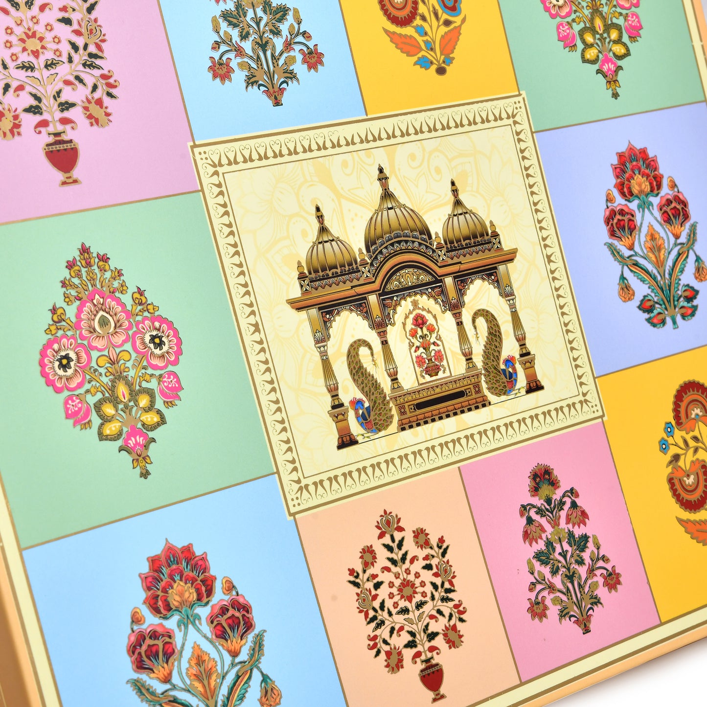 Rajwadi Pooja Theme Foil Print  Lawana Box  | Premium Shagun & Wedding Gift Box