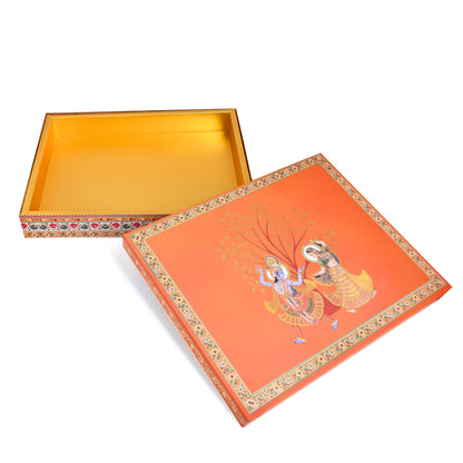 Anand Leela Theme Foil Print Hamper Box | Wedding Trousseau & Festive Gifting