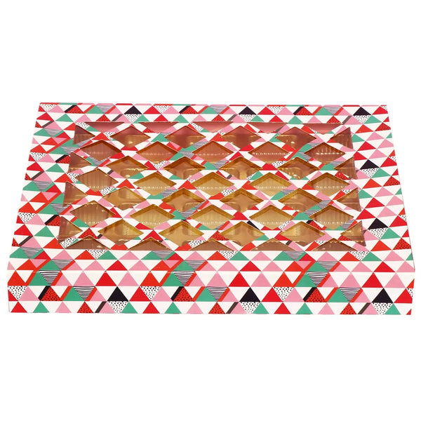20 Cavity Folding Chocolates Packing Box - Diamond Pink | Grownex Packaging | Chocolate Box