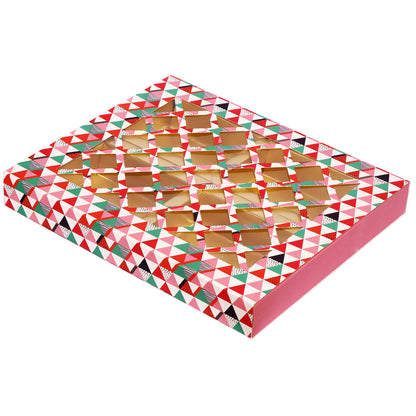 Net Pattern 4 Dryfruit Folding Box - Pink