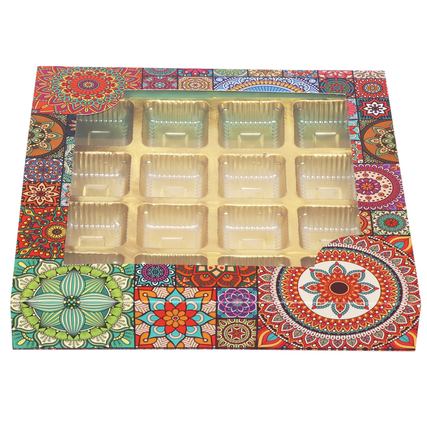 Floral Green 16 Cavity Folding Chocolate Box