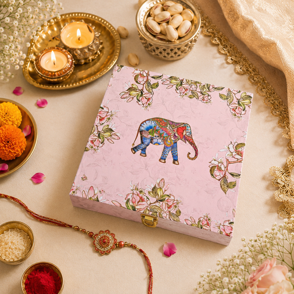Premium 4 Compartment Rakhi Gift Hamper