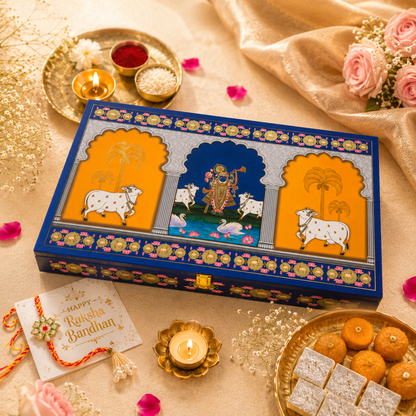 Premium Wooden Rakhi Gift Box | Luxury Raksha Bandhan Hamper Box