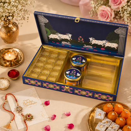 Premium Wooden Rakhi Gift Box | Luxury Raksha Bandhan Hamper Box