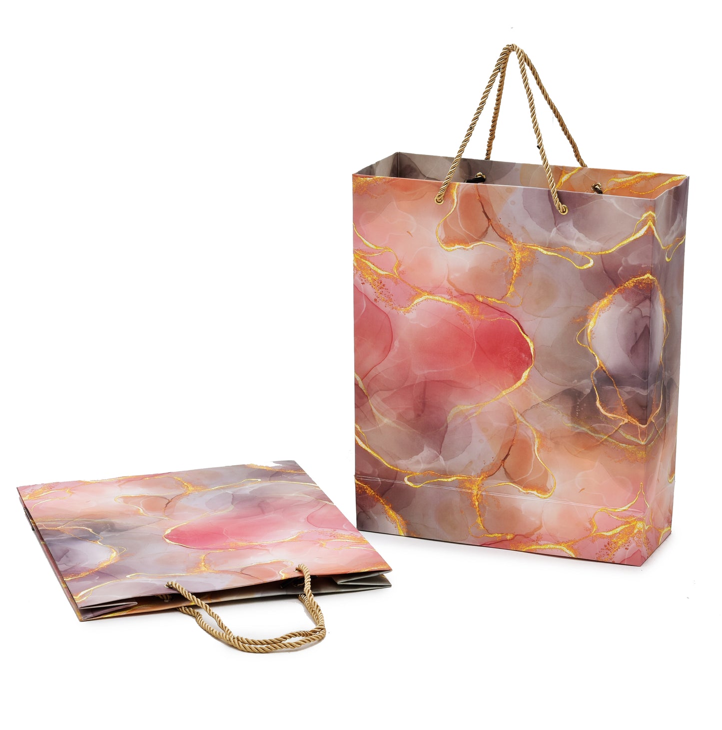 Smokey Grey Print Paper Bag 10.5x4x12.5 Inch | Premium Boutique & Festive Gift Packaging