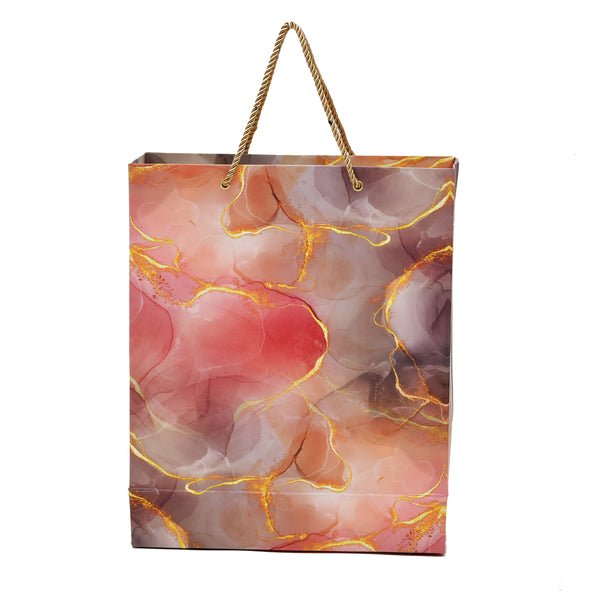 Smokey Grey Print Paper Bag 10.5x4x12.5 Inch | Premium Boutique & Festive Gift Packaging