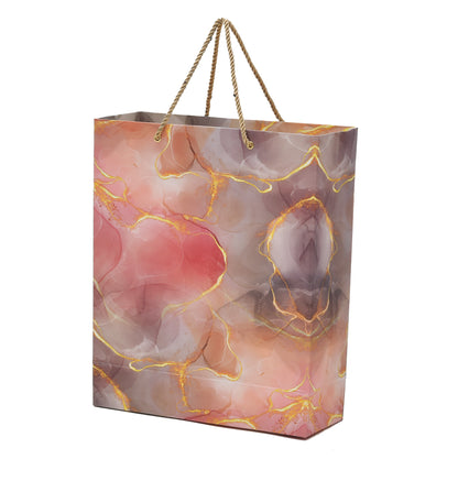 Smokey Grey Print Paper Bag 10.5x4x12.5 Inch | Premium Boutique & Festive Gift Packaging