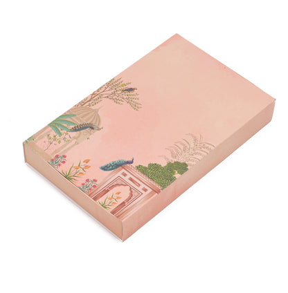 15 Cavity Folding Chocolate Box - Pink Peacock Vertical | Grownex Packaging | Chocolate Box