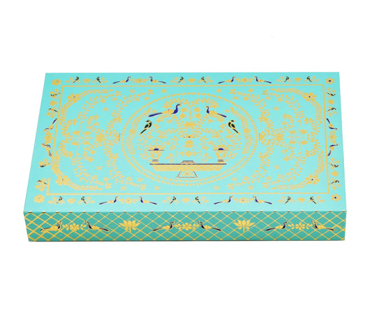 Sky Blue Foil Magnetic File Premium Box | Grownex Packaging | Sweet Box