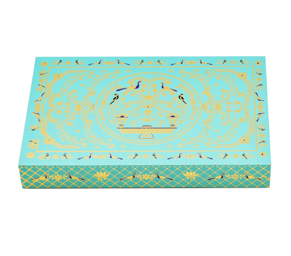 Sky Blue Foil Magnetic File Premium Box | Grownex Packaging | Sweet Box