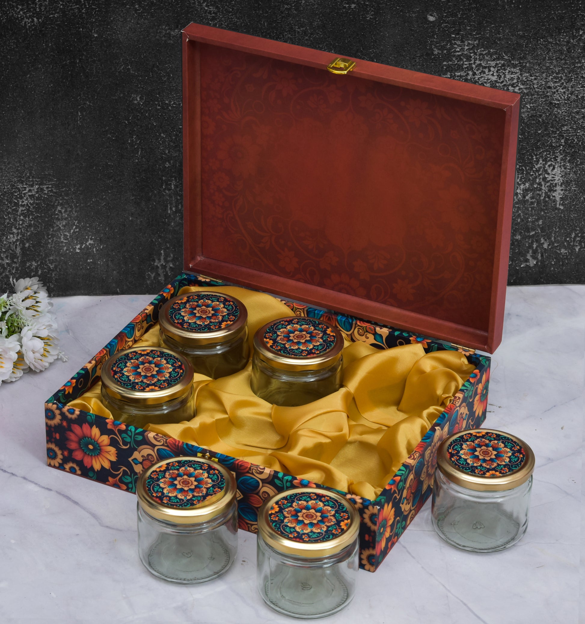 Raksha Bandhan Special Theme Gift Packaging (Pack of 4 items) | Grownex Packaging | Hamper Box