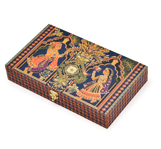 Radha Krishna Print Wooden Box