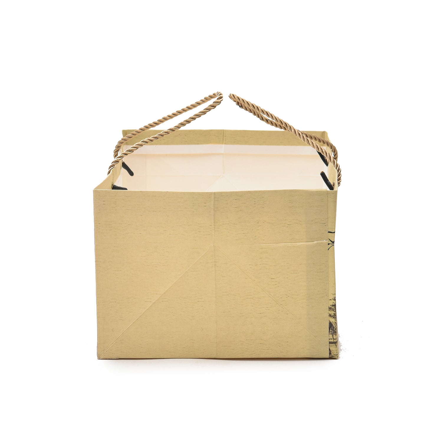 Beige Elephant Printed Paper Bag | Premium Gift Shop & Festive Event Packaging