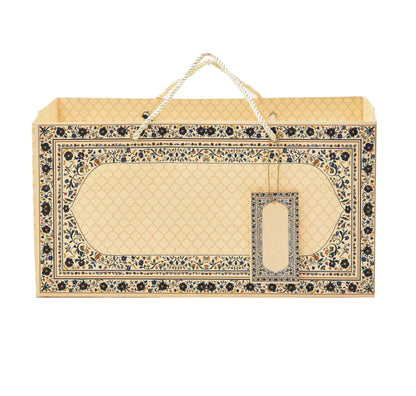 Customized White Royal Elephant Wooden Box with Custom Paper Bag | Personalized Wedding Gift Combo | Grownex Packaging | wooden box