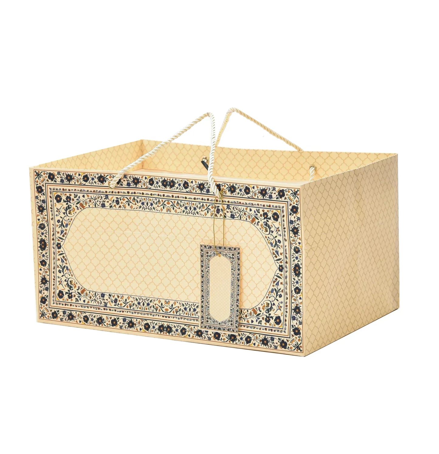 Customized White Royal Elephant Wooden Box with Custom Paper Bag | Personalized Wedding Gift Combo | Grownex Packaging | wooden box