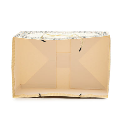 White Elephant Printed Paper Gift Bag 14.4 × 9.4 × 7.5 Inch | Luxury Hamper & Gift Packaging