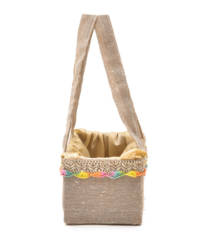 Jute Handle Decorative Basket | Wedding, Return Gift & Hamper Packaging