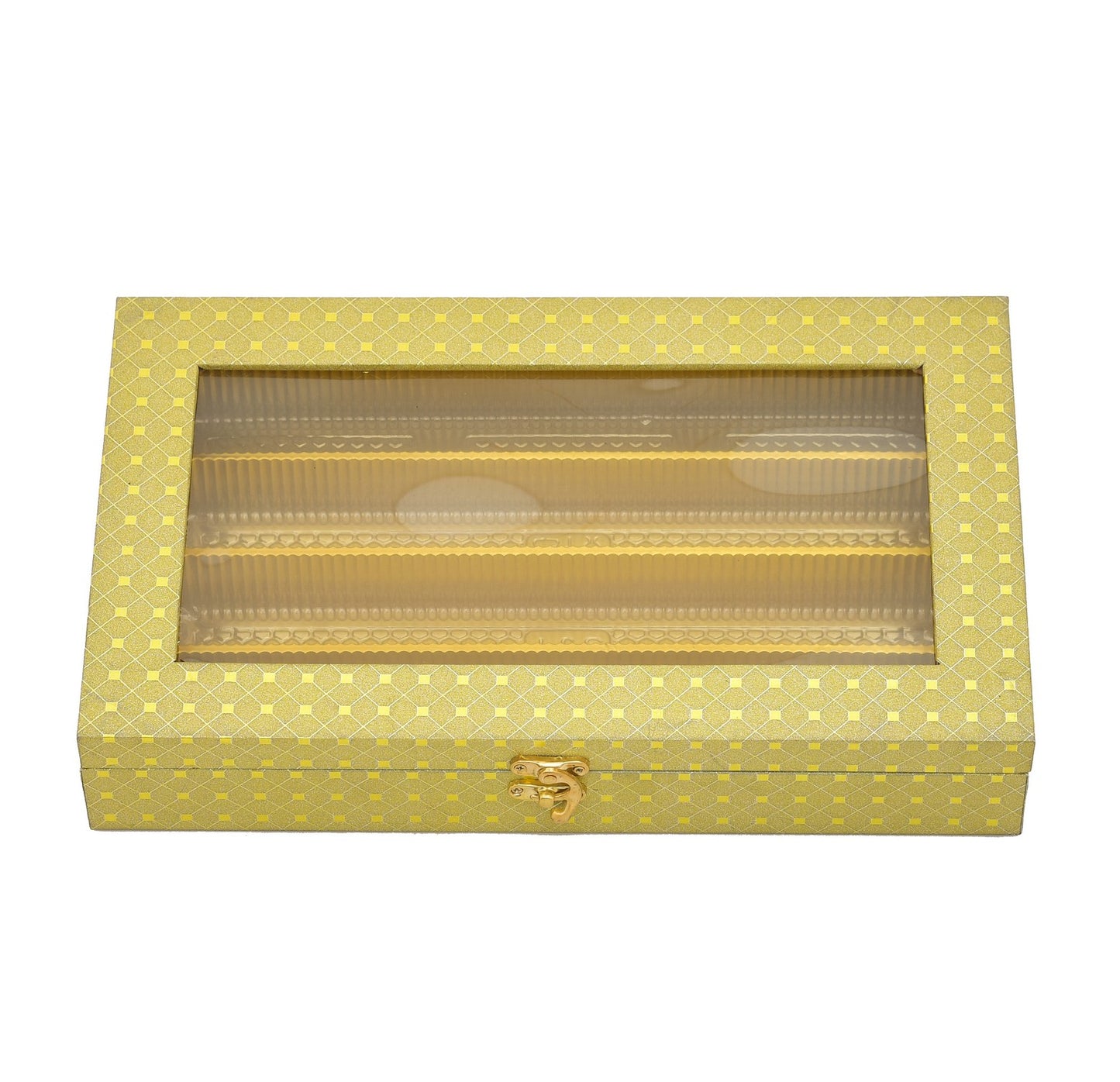 Golden Window Cut Wooden Box