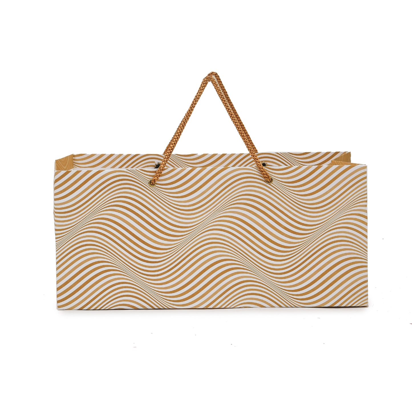 Golden Zebra Print Craft Paper Bag 13x8.5x6 inch