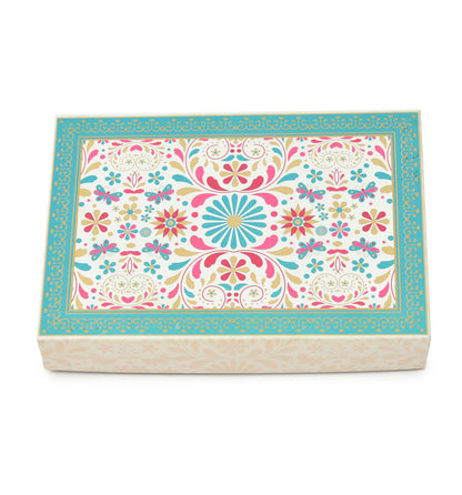 Decorative Floral Laddoo Gift Box - Front View
