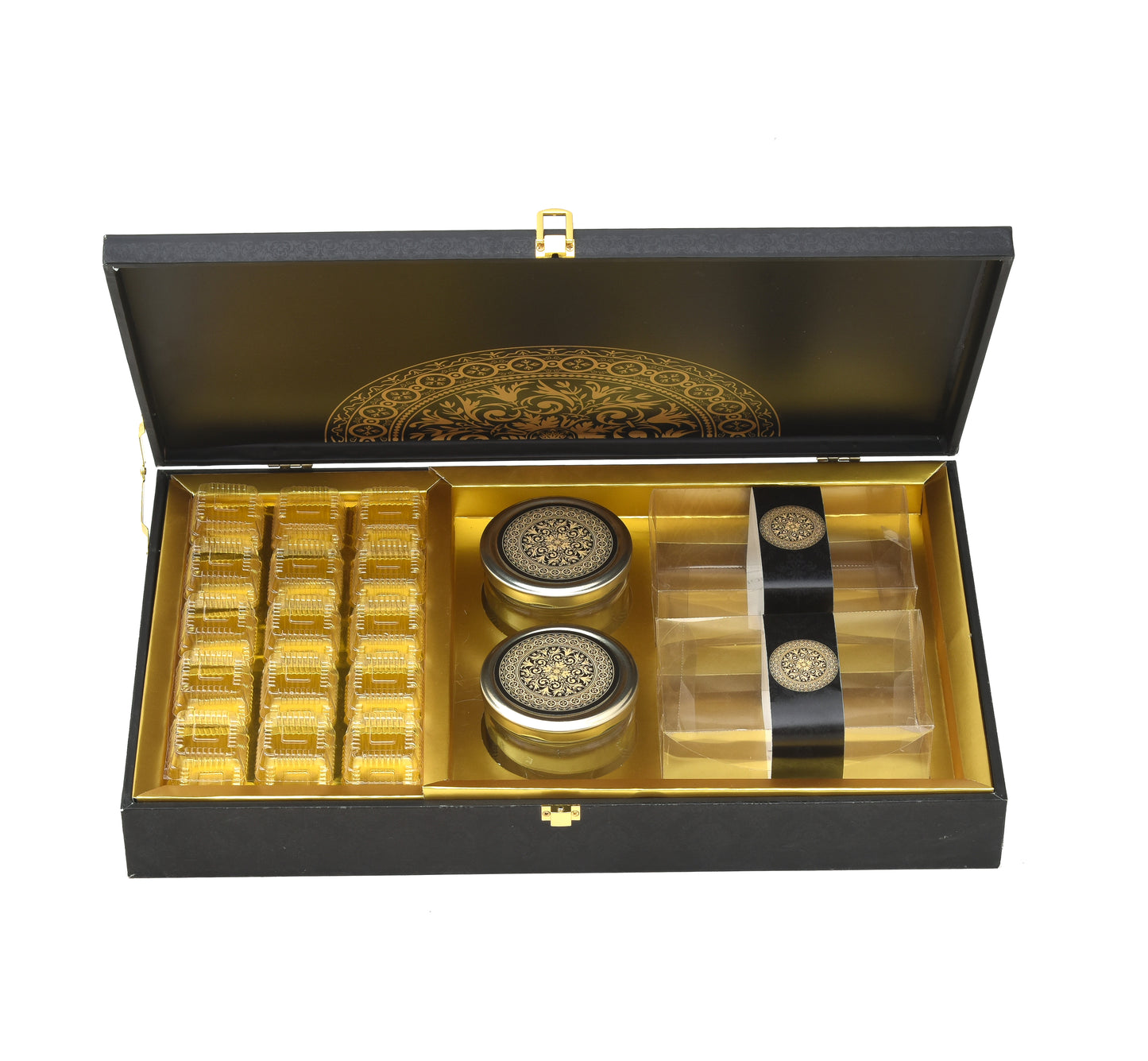 Royal Black Wooden Dry Fruit & Sweet Gift Box For Corporate Gifting | Grownex Packaging | wooden box