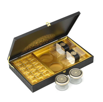 Royal Black Wooden Dry Fruit & Sweet Gift Box For Corporate Gifting | Grownex Packaging | wooden box
