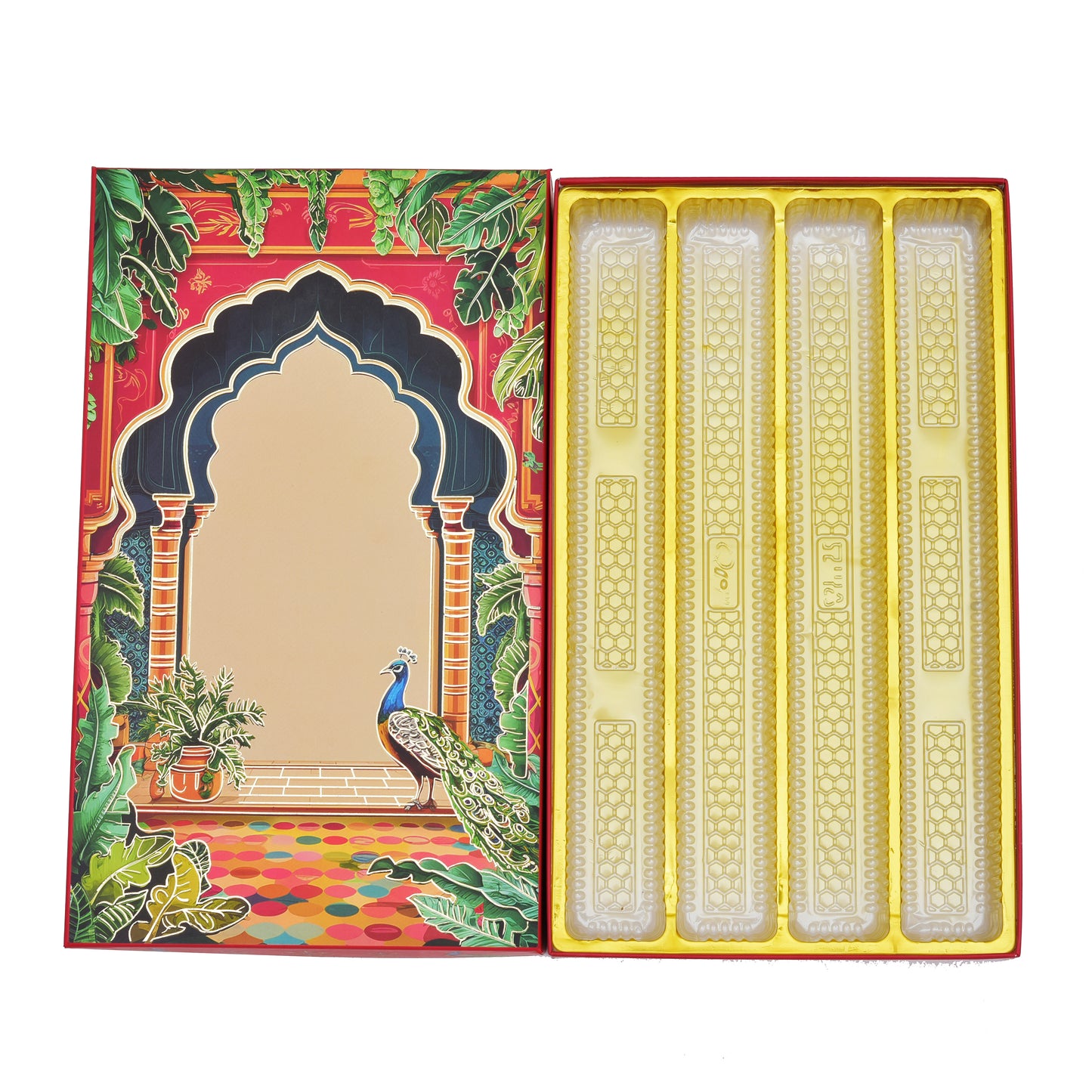 Peacock Palace Custom Mithai Box | Grownex Packaging | Sweet Box