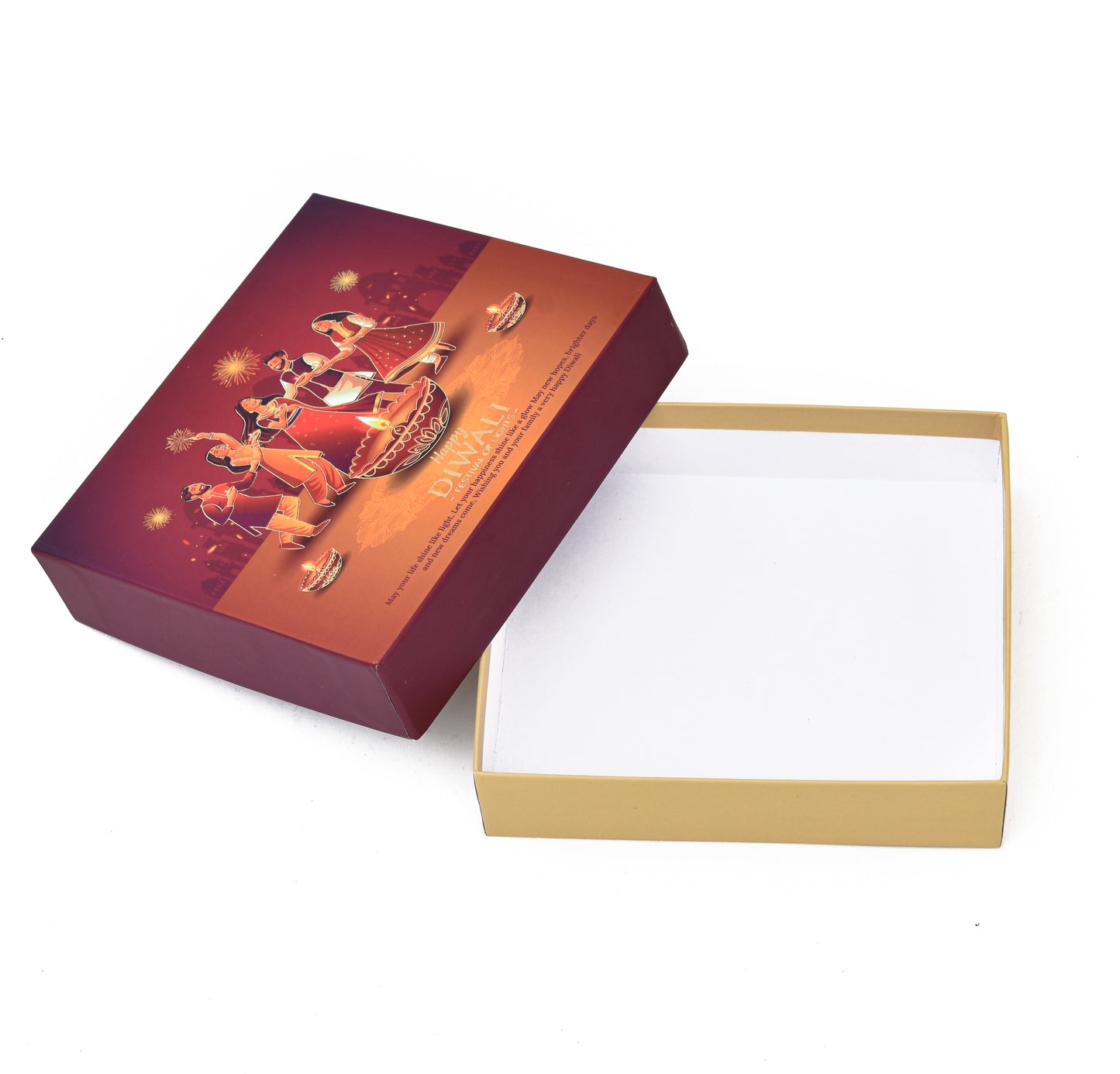 Happy Diwali Festival Gift Box | Group Celebration & Diya Art | Luxury Sweets Packaging | Grownex Packaging | Hamper Box