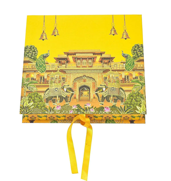 Rajasthani Theme Lawana Box Book Pattern (5 Partitions Tray) | Grownex Packaging | Sweet Box