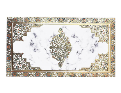 Luxury White Marble Gifting Combo — Envelope + Paper Bag + 4 Jar Wooden Box | Grownex Packaging | Hamper Box