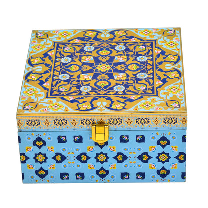 Premium Wooden Gift Box for Corporate Festive Gifting with 4 Glass Jars | Grownex Packaging | wooden box