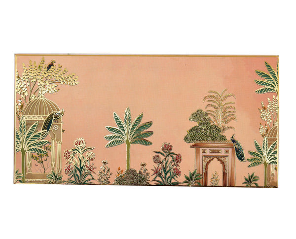 Personalized Pink Peacock Foil Envelope (7.25 x 3.5 Inch) | Grownex Packaging |