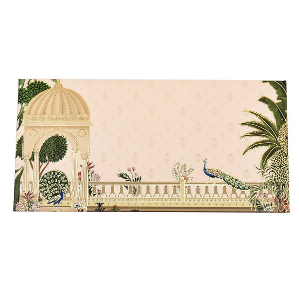 Beige Peacock Foil Envelope | Grownex Packaging | Envelope