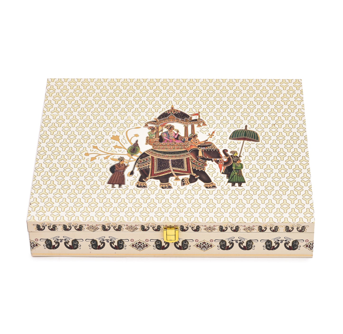 Shahi Sawari Theme Wooden Bhaji Box  | Premium Shagun & Wedding Gift Box