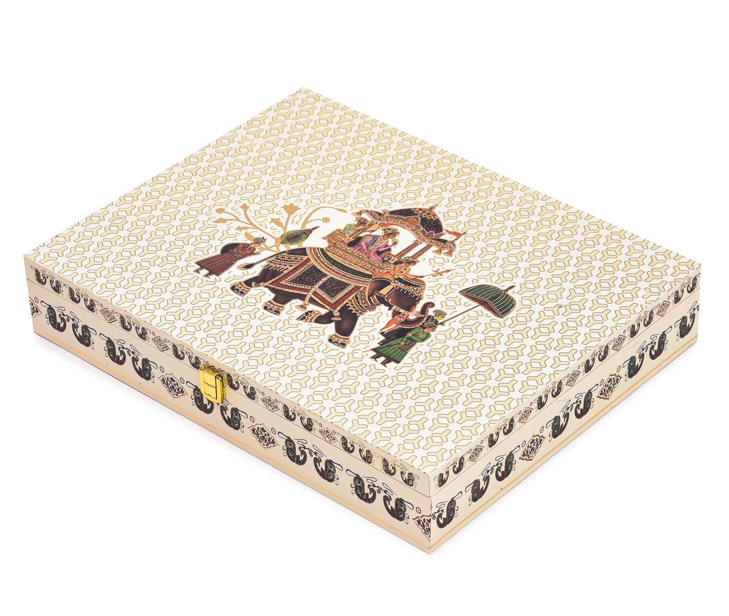 Shahi Sawari Theme Wooden Bhaji Box  | Premium Shagun & Wedding Gift Box