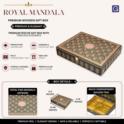 Royal Green Mandala Wooden Gift Box | Diwali, Wedding & Festive Gifting