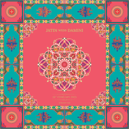 Custom Golden Foil Pink Lawana Box Lid Pattern | Grownex Packaging | Sweet Box
